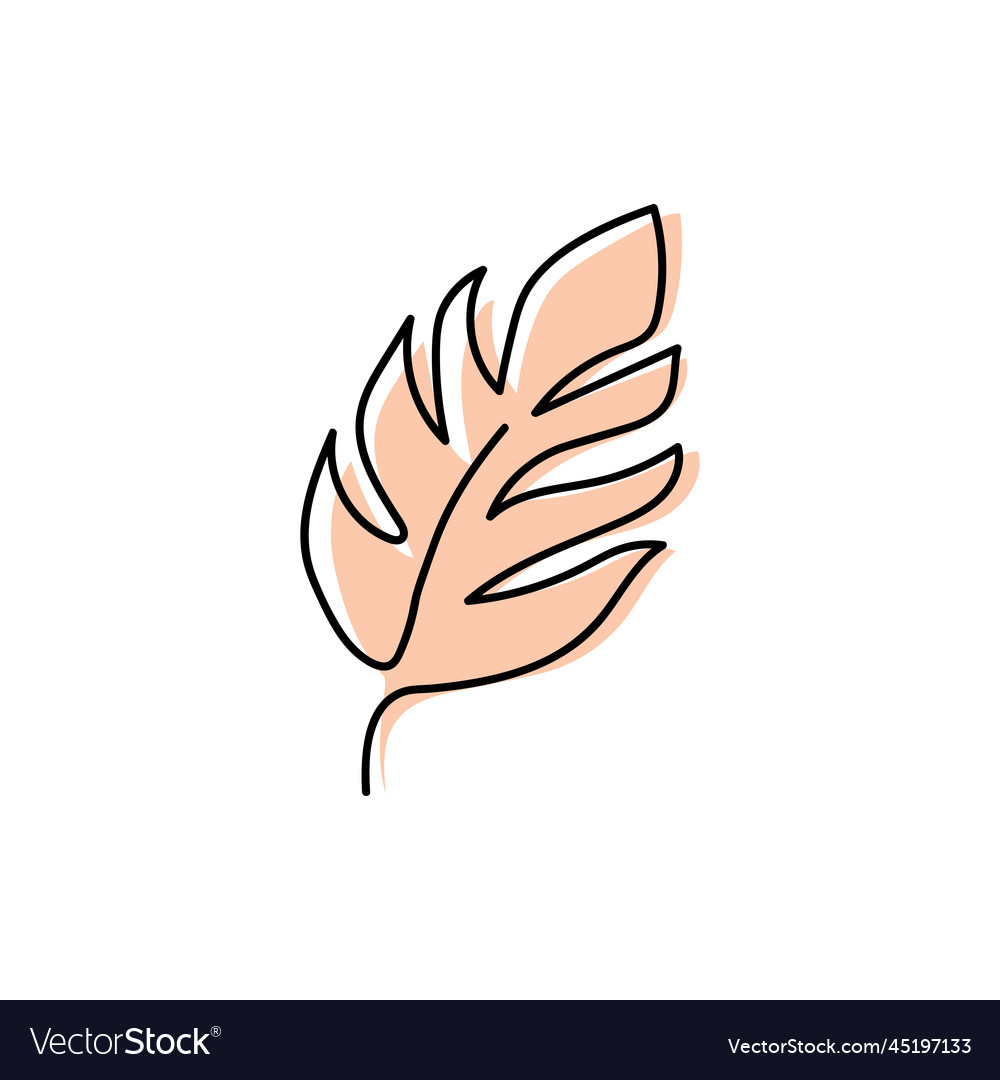 Abstract leaf design icon element vector image Abstract leaf design icon element