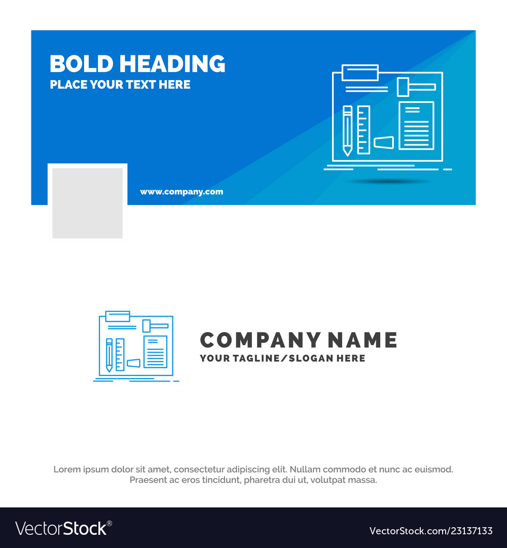 Blue business logo template for build construct