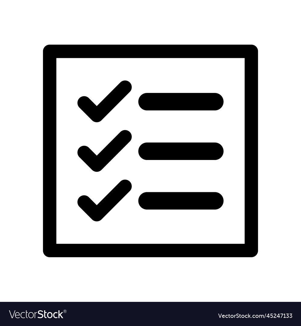 Checklist icon or task list vector image Checklist icon or task list