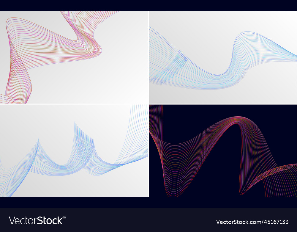 Collection of geometric minimal lines pattern set vector image Collection of geometric minimal lines pattern set