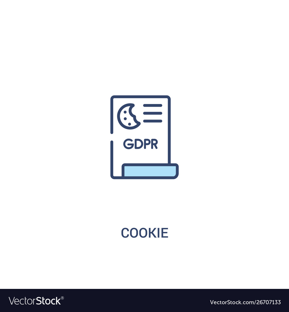 Cookie concept 2 colored icon simple line element