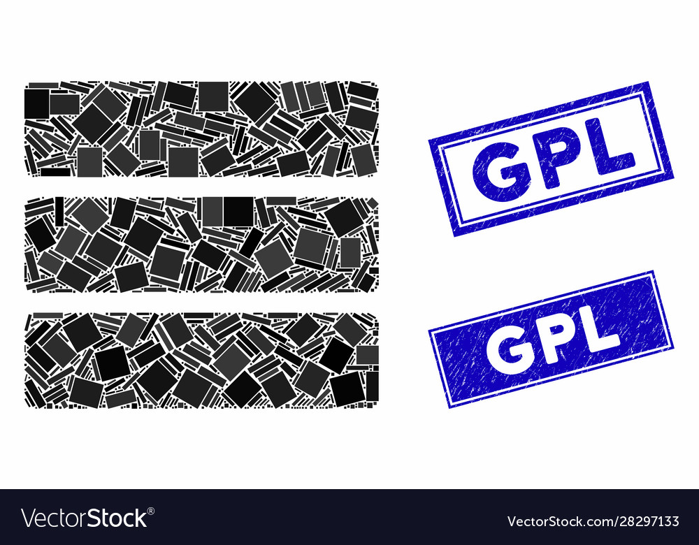 Database mosaic and grunge rectangle gpl Vector Image Database mosaic and grunge rectangle gpl
