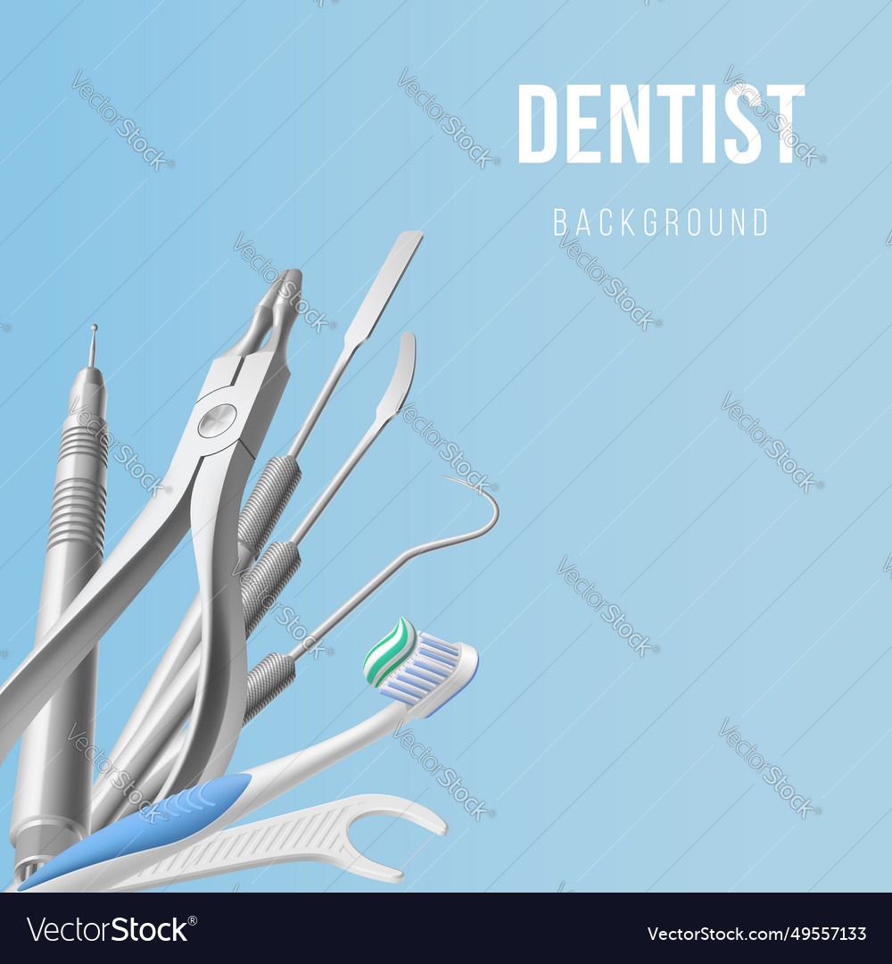 Dentist tools vector image Dentist tools