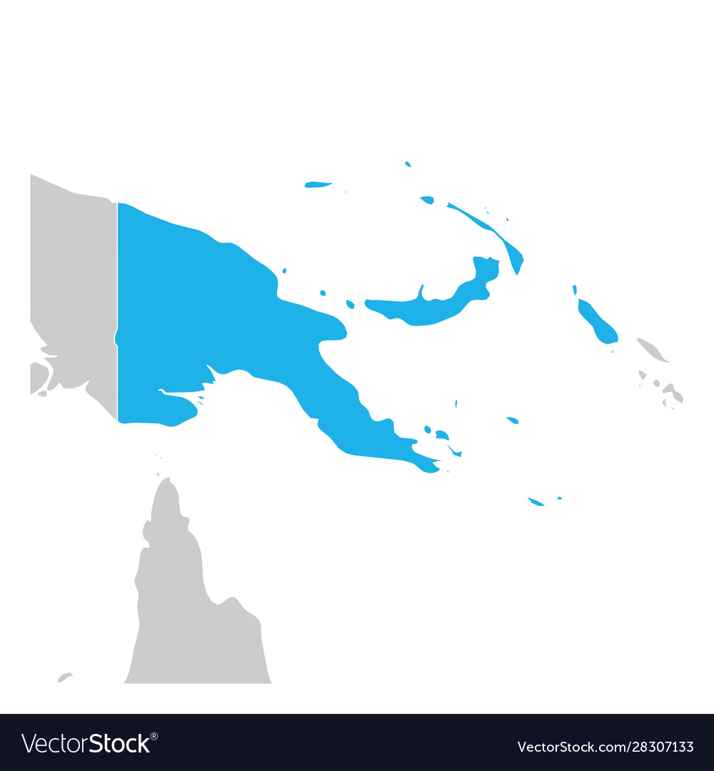 Map papua new guinea green highlighted Royalty Free Vector