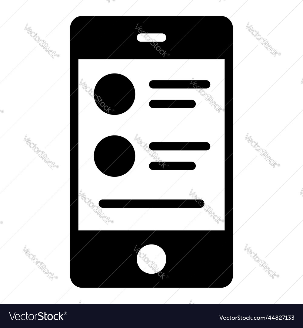 Mobile phone icon user interface as a simple