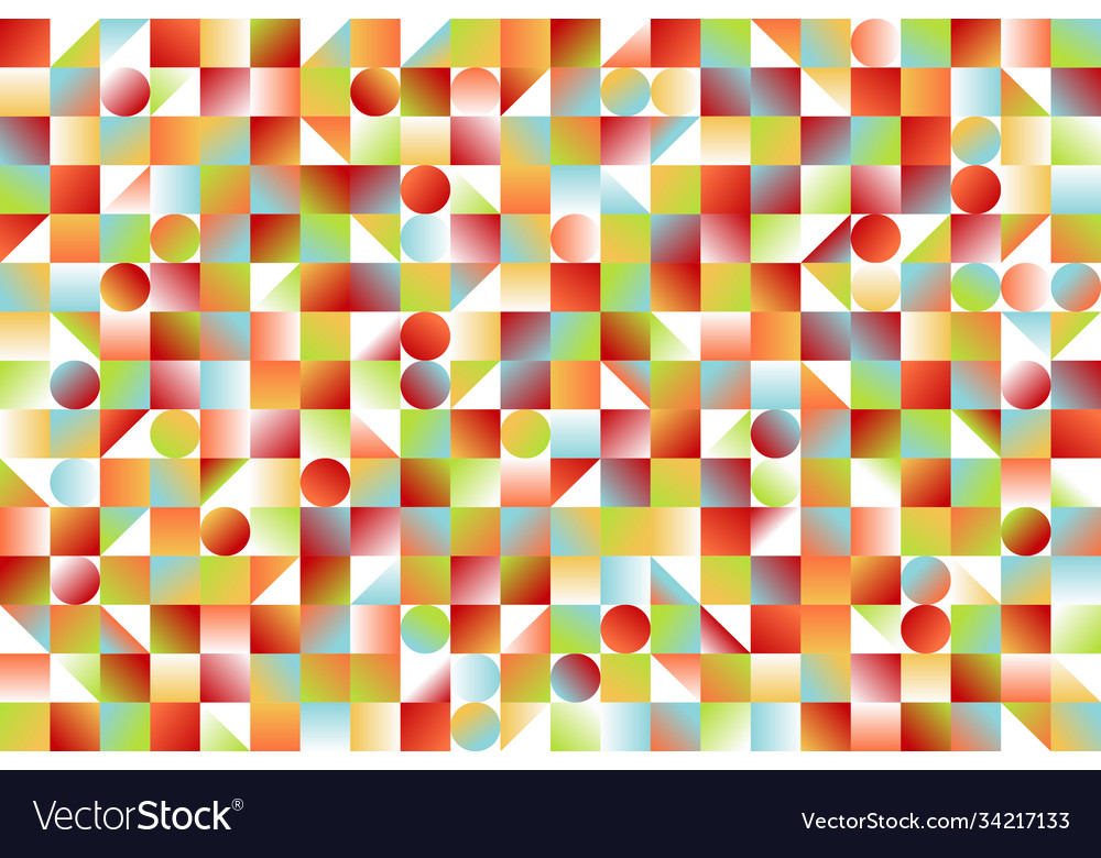 Multicolored gradient rectangles circles