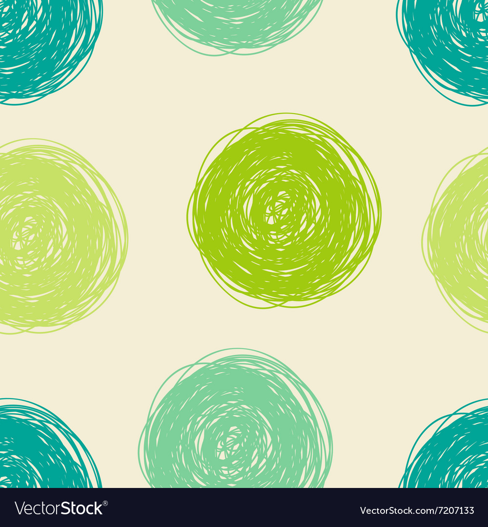Seamless pattern with scribbles circles