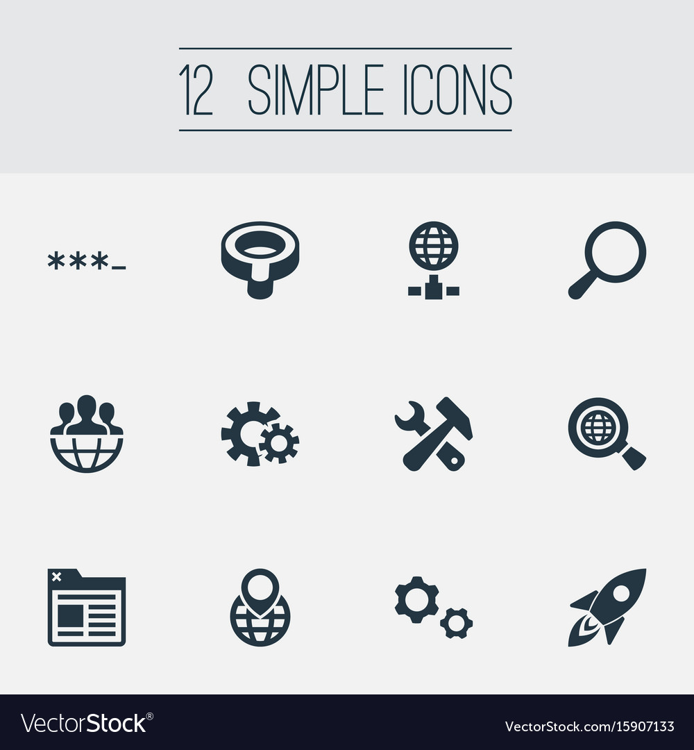 Set of simple review icons