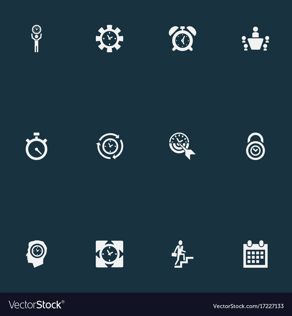 Set of simple time icons