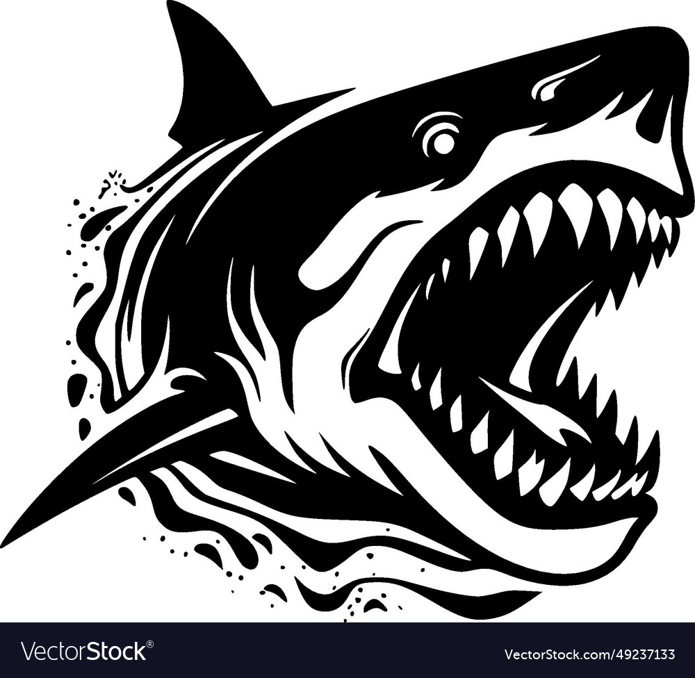 Hai - minimalistisches und flaches Logo vector image Hai - minimalistisches und flaches Logo