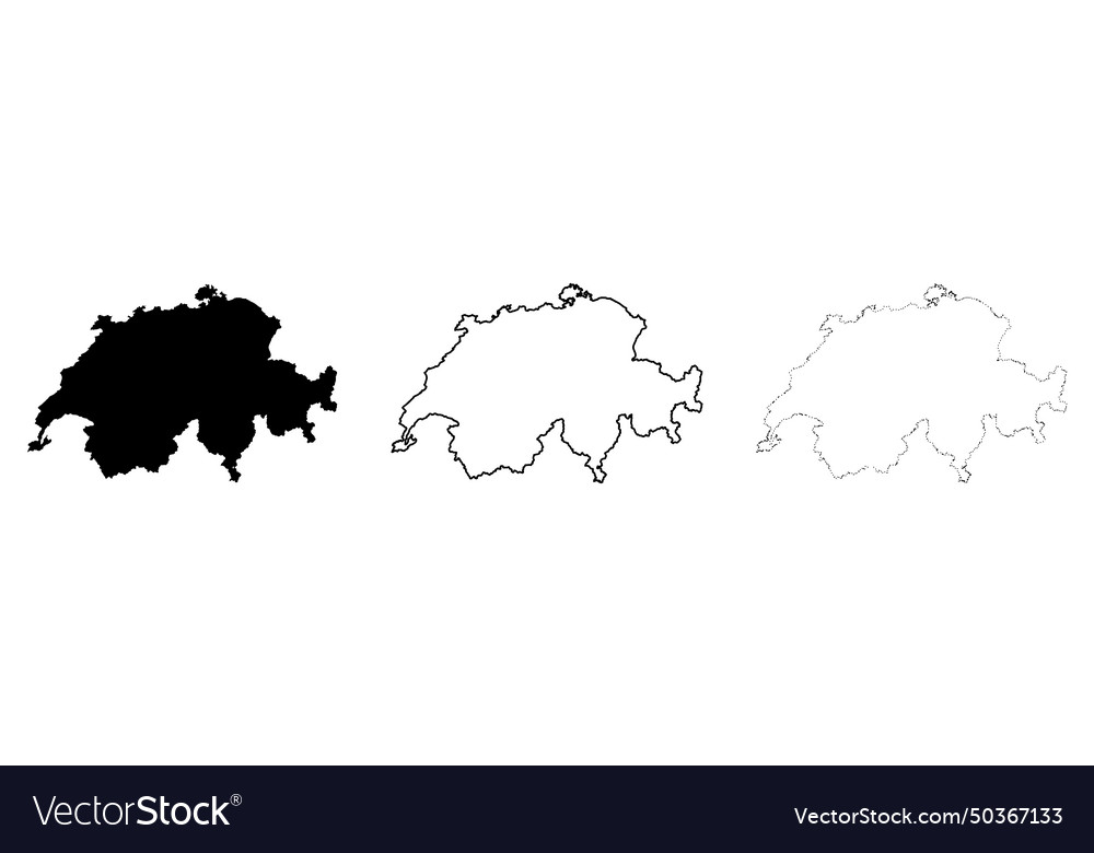 Switzerland country map silhouette