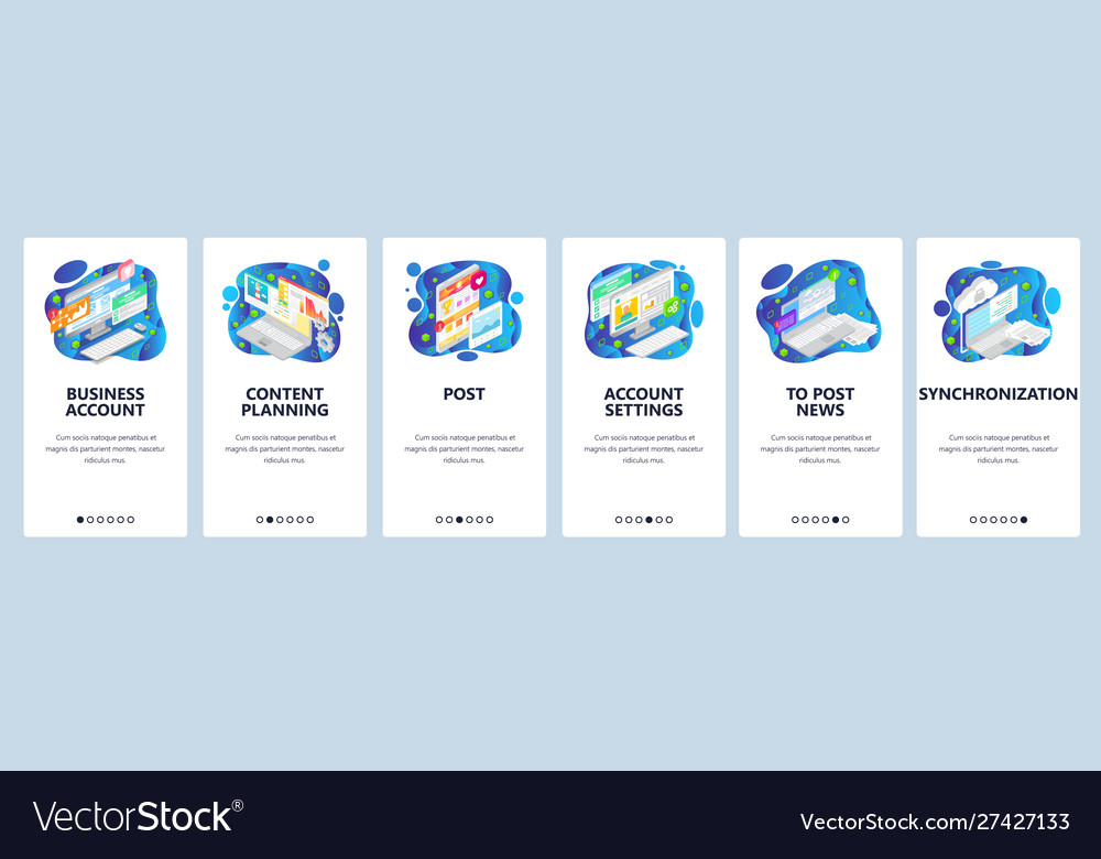 Website and mobile app onboarding screens vector image Website and mobile app onboarding screens