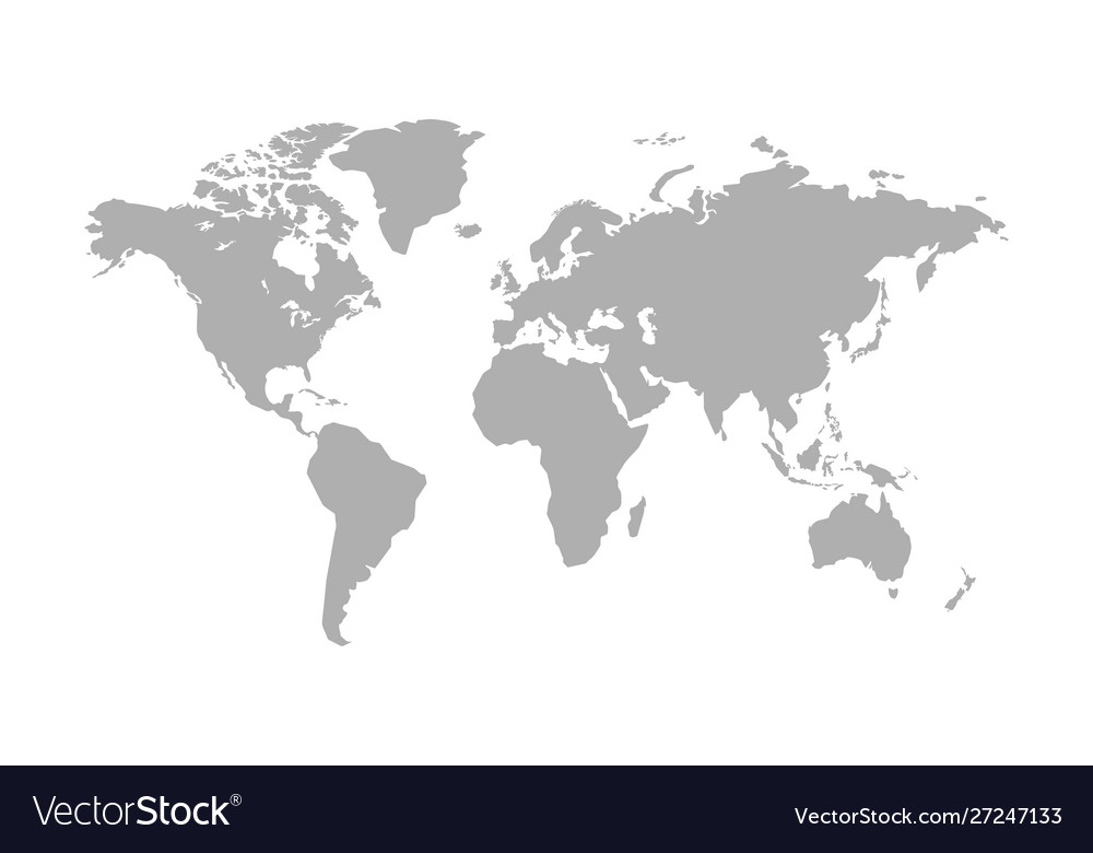 World map isolated on white background