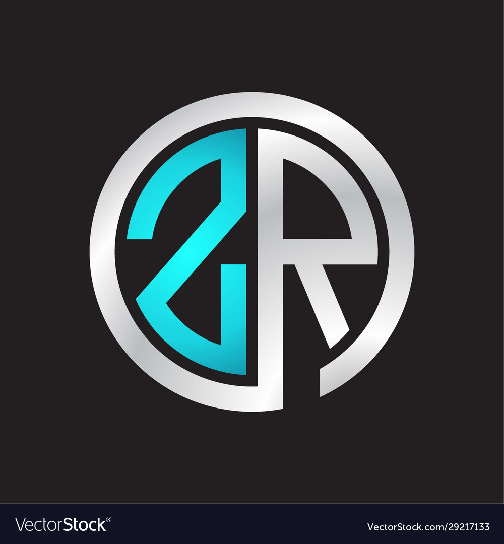 Zr initial logo linked circle monogram