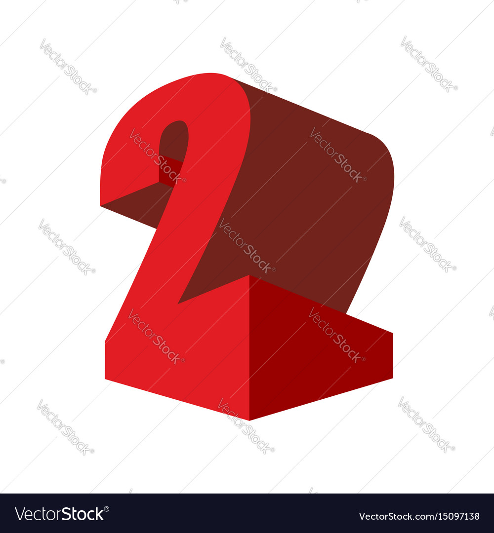 3d Logo Numbers 2 4 Number Stock Vector (Royalty Free) 2308204211