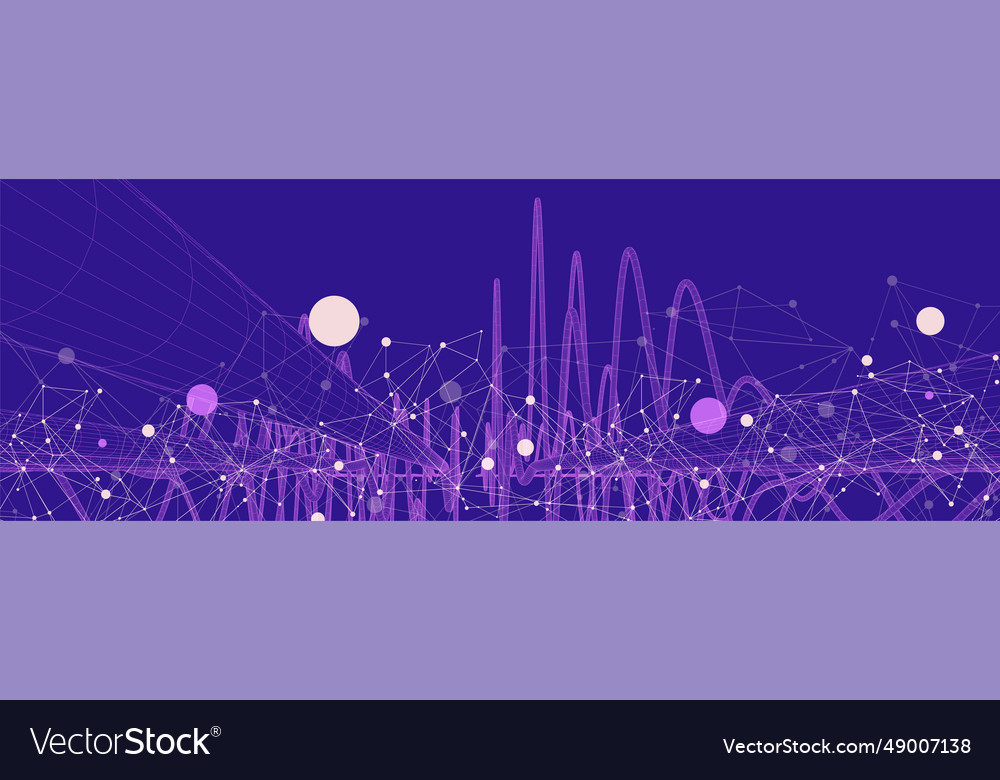 Abstract background with a wireframe dynamic Vector Image