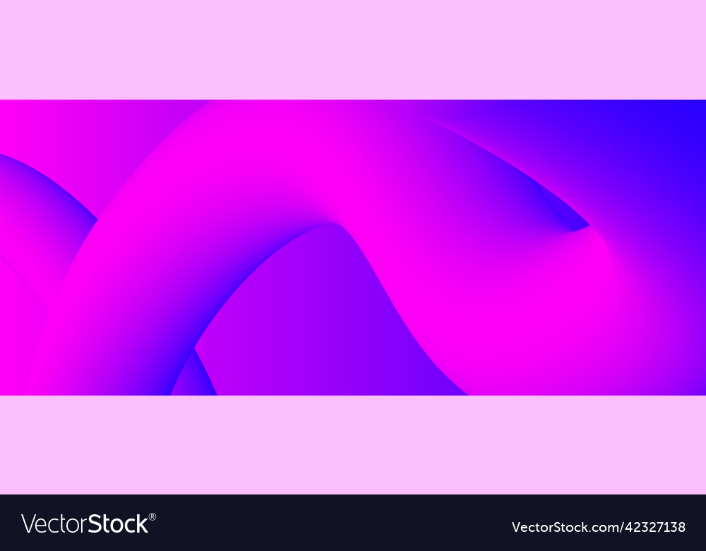 Abstract wavy fluid 3d shape with bright pink