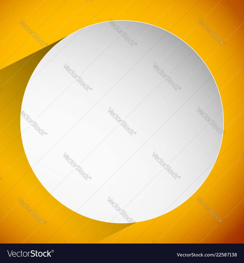 Background with blank circle badge casting shadow