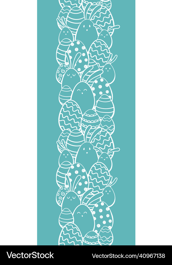 Fun hand drawn easter seamless pattern cute Vector Image