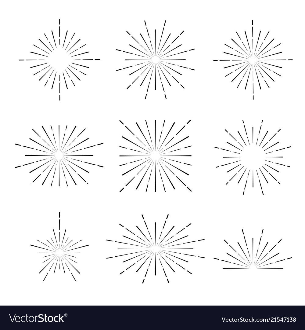 Light rays of burst vector image Light rays of burst