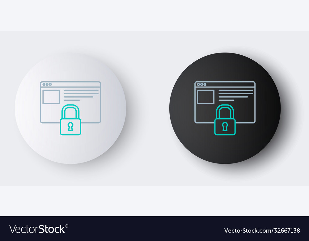 Line secure your site with https ssl icon vector image Line secure your site with https ssl icon