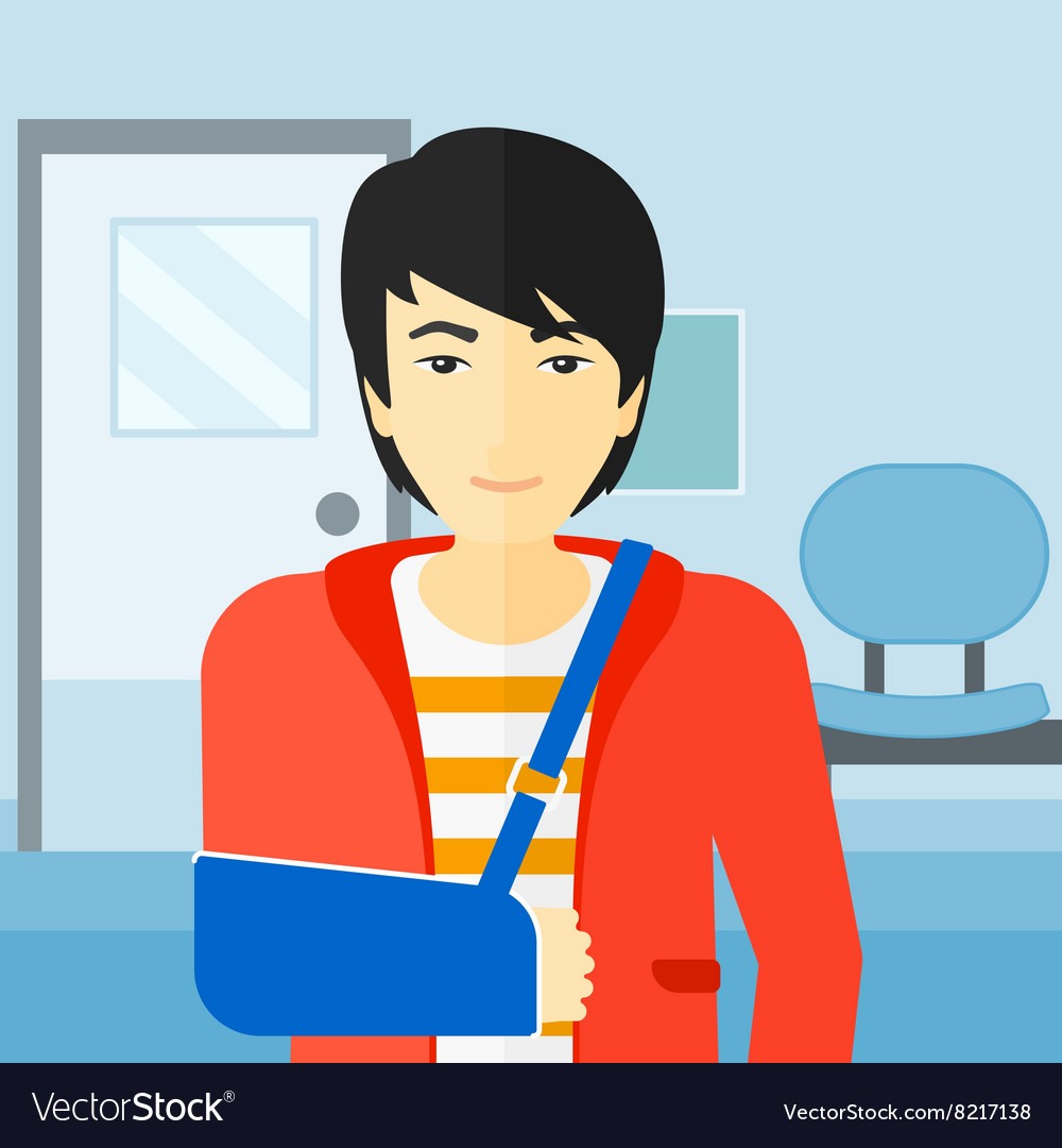Man with broken arm