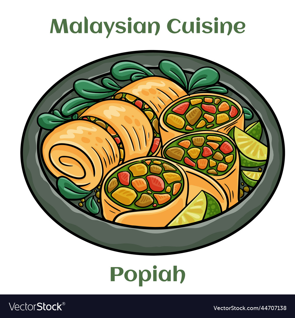 Popiah a thin paperlike crepe or pancake wrapper