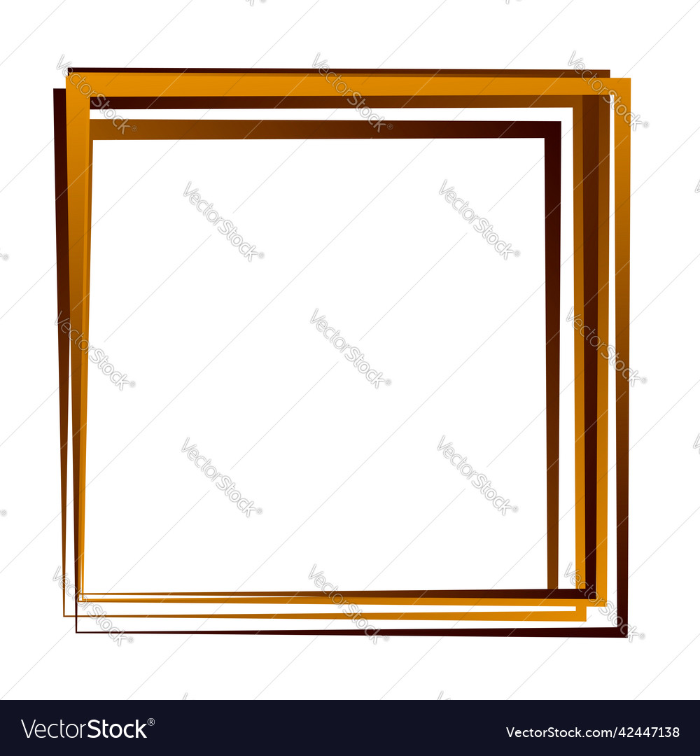 Random square contour frame border element Vector Image Random square contour frame border element