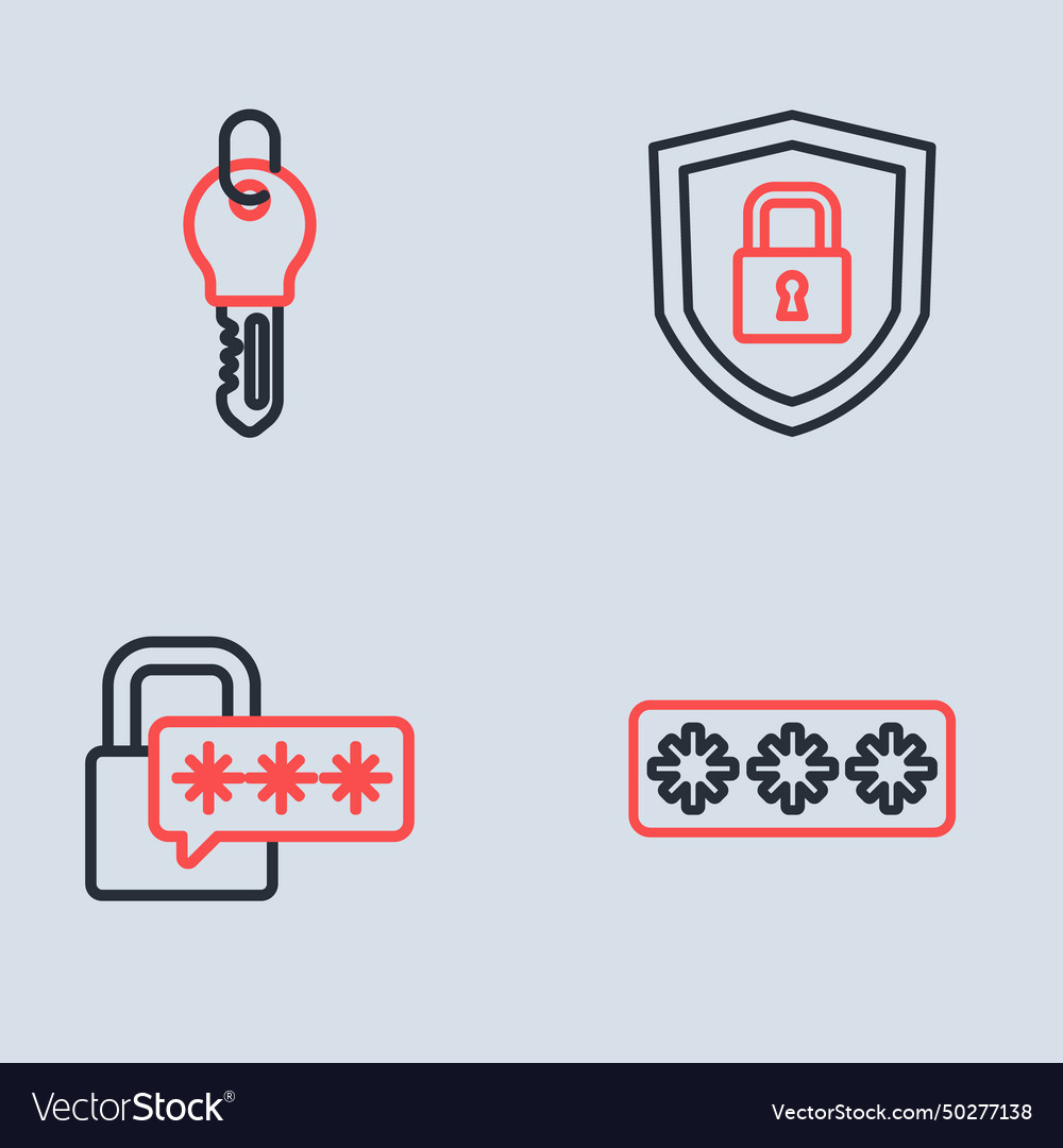 Set line shield security with lock cyber password