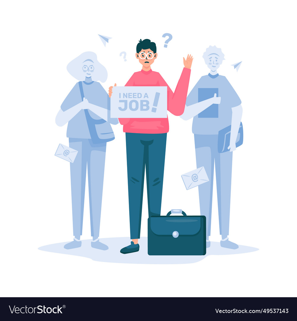 Best candidate for job seeker Royalty Free Vector Image