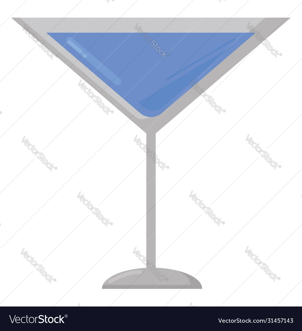 Blauer Cocktail auf weißem Hintergrund