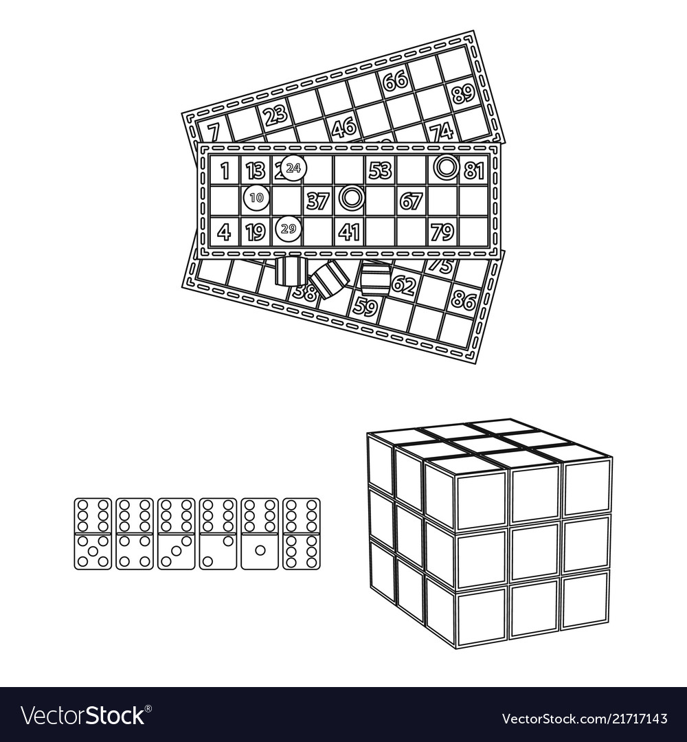 Board game outline icons in set collection