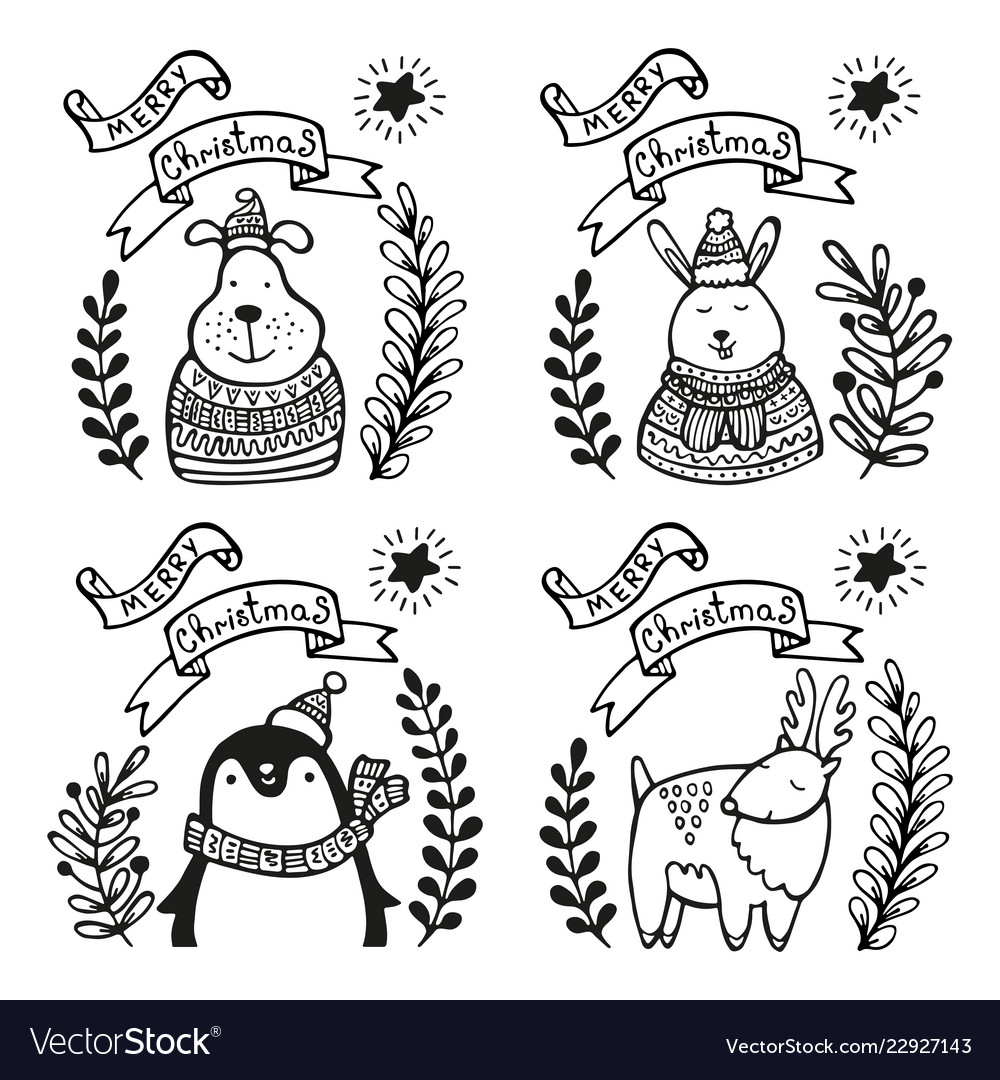 Christmas Animal Greeting Cards