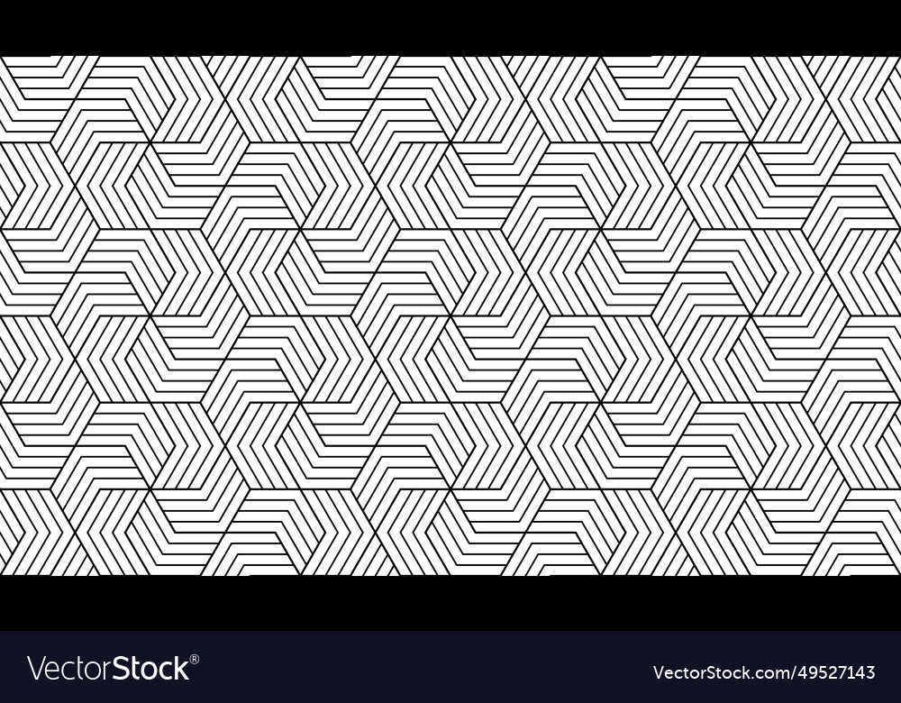 Geometric seamless pattern with hexagon shape vector image Geometric seamless pattern with hexagon shape