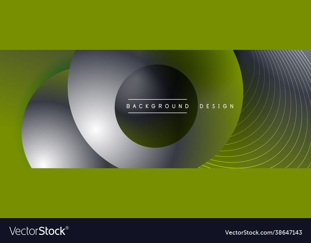 Gradient circles with shadows techno vector image Gradient circles with shadows techno