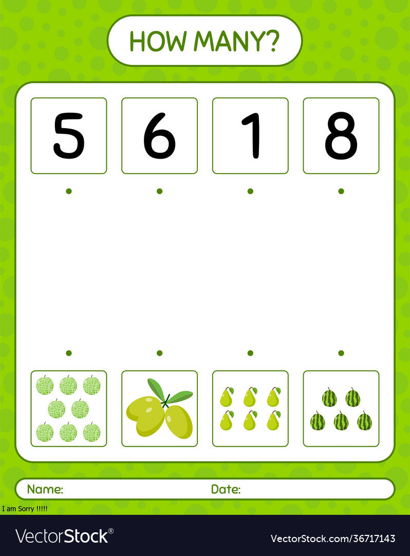 How many counting watermelon cucumber avocado