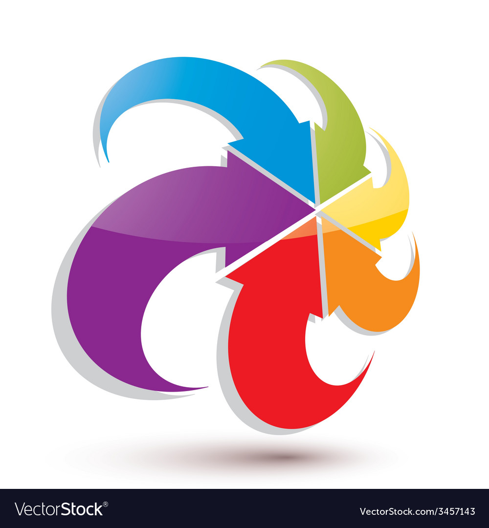 Infinite loop arrows abstract symbol graphic