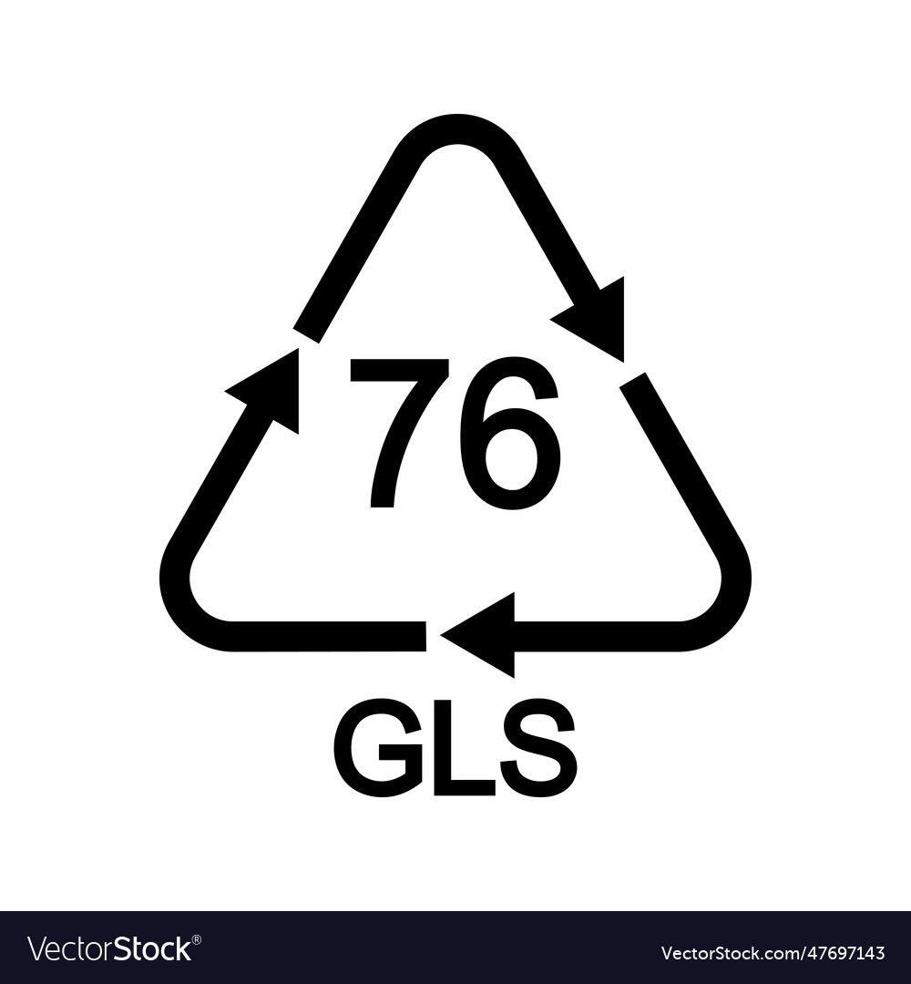 Leaded glass recycling sign in triangular shape Vector Image