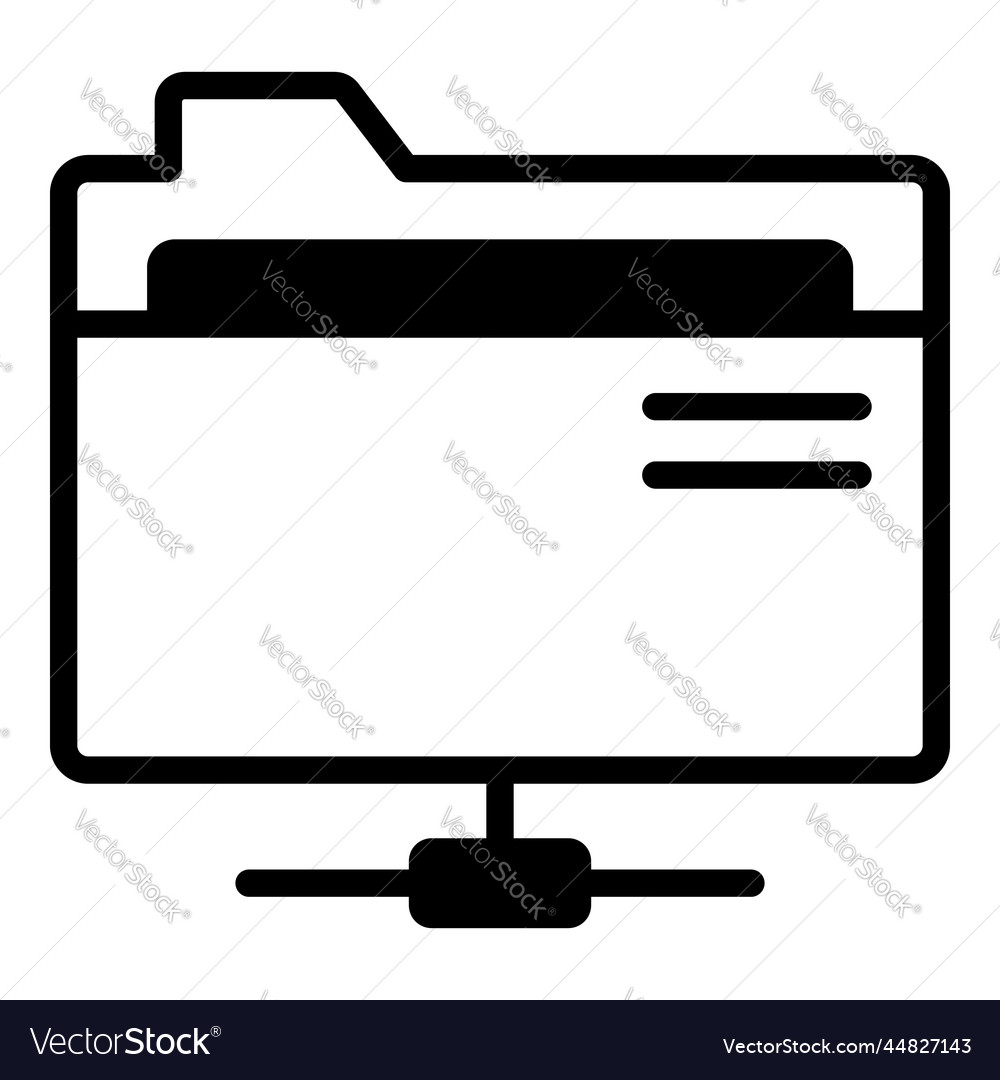 Network folder icon user interface as a simple