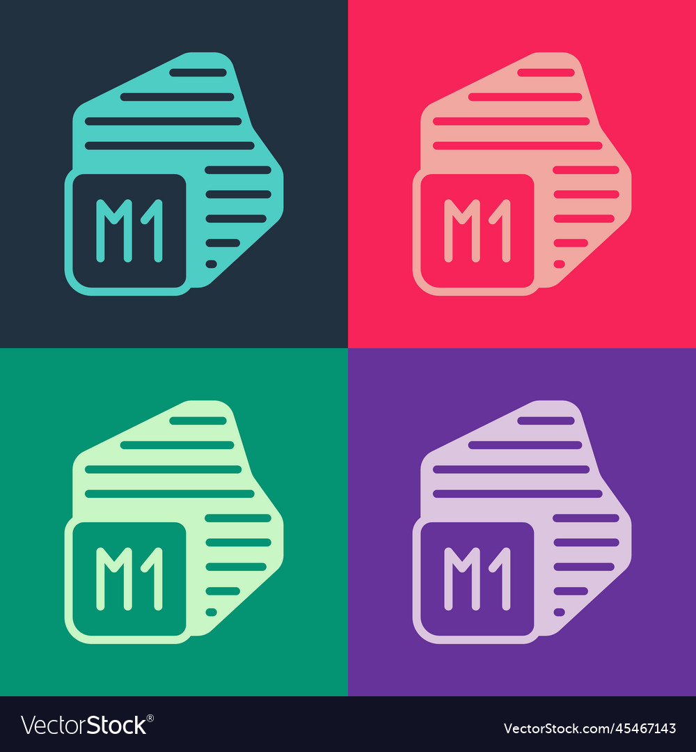 Pop art processor icon isolated on color vector image Pop art processor icon isolated on color