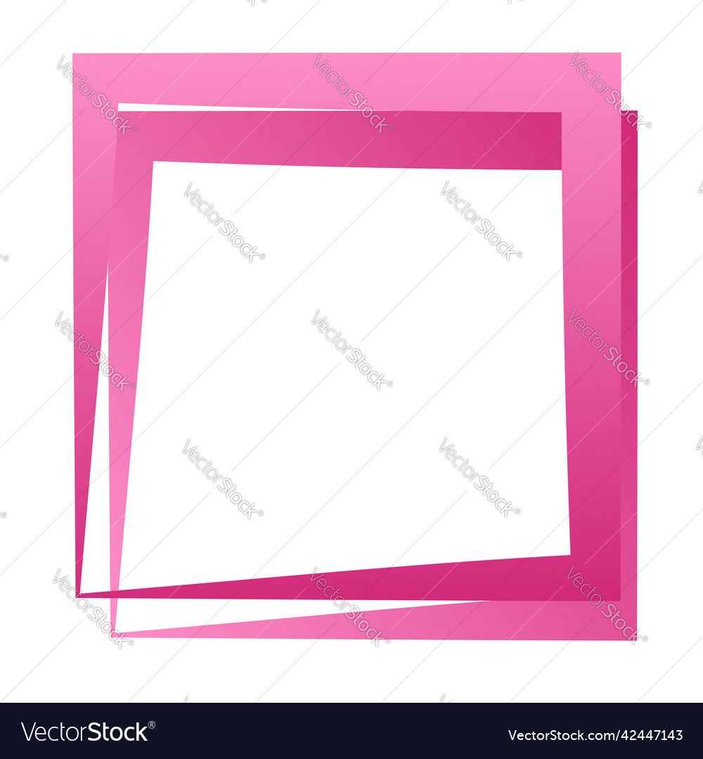 Random square contour frame border element Vector Image Random square contour frame border element