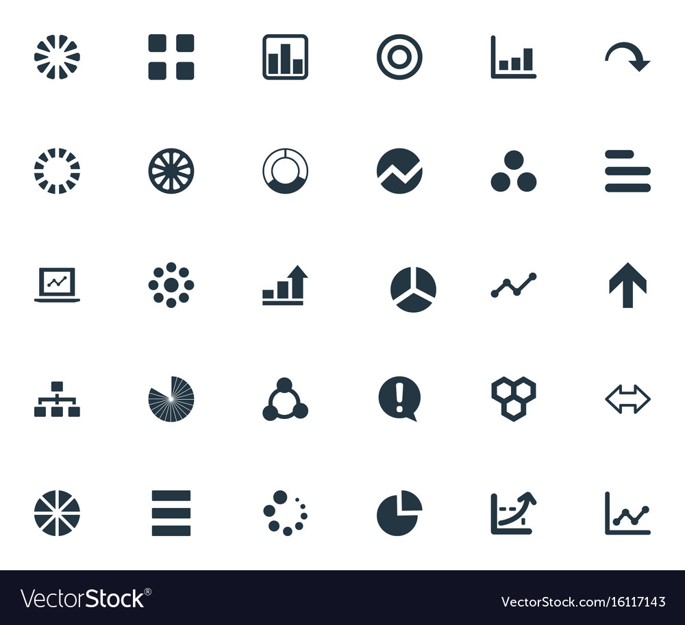 Set of simple graph icons