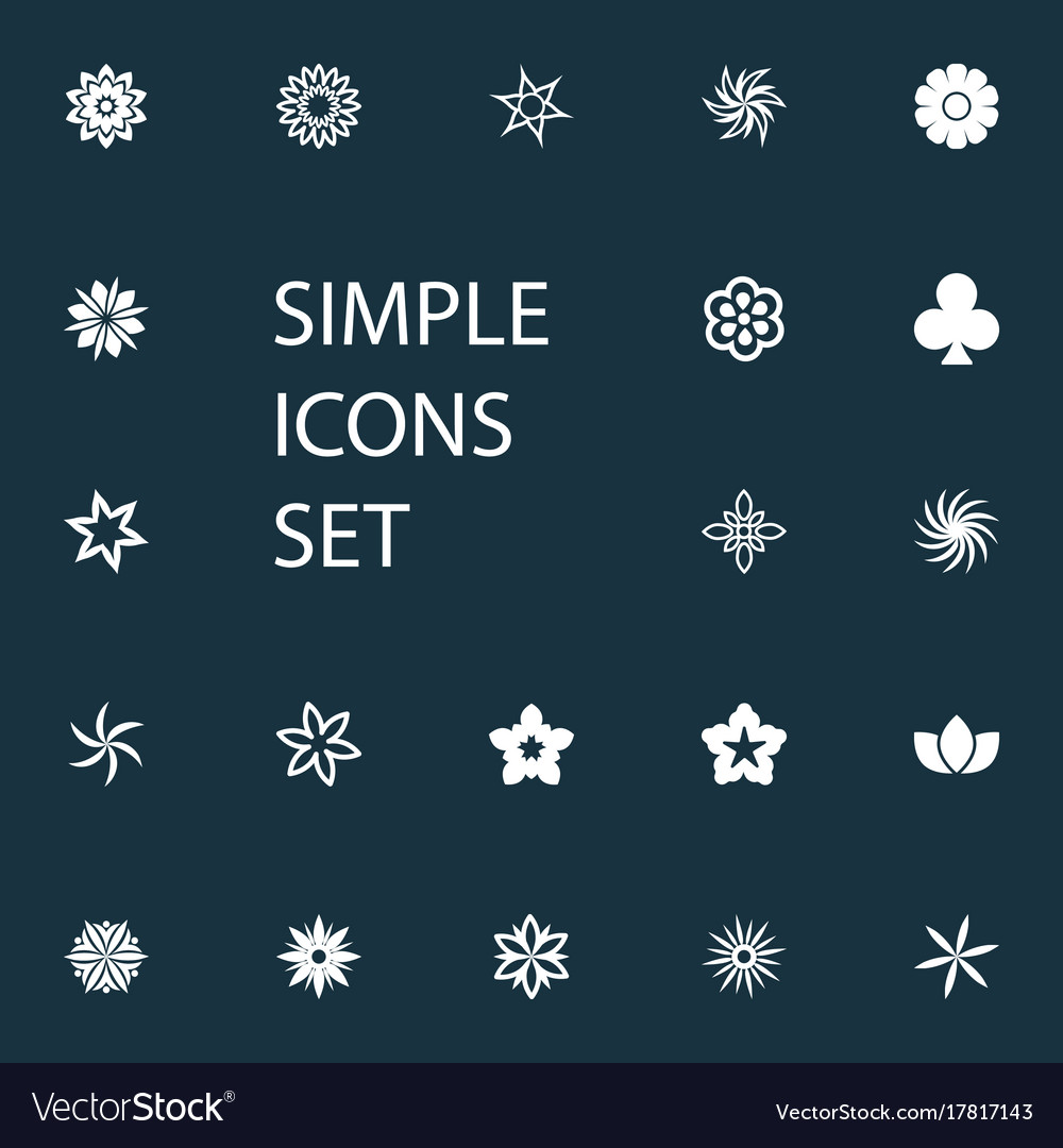 Set of simple icons element