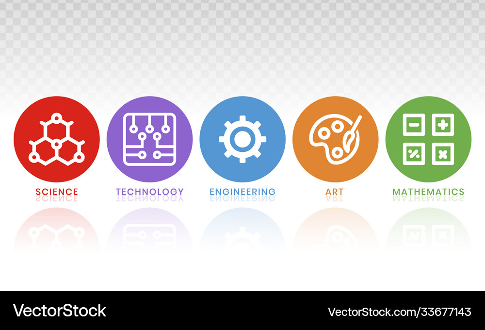 Steam education - science technology engineering Vector Image