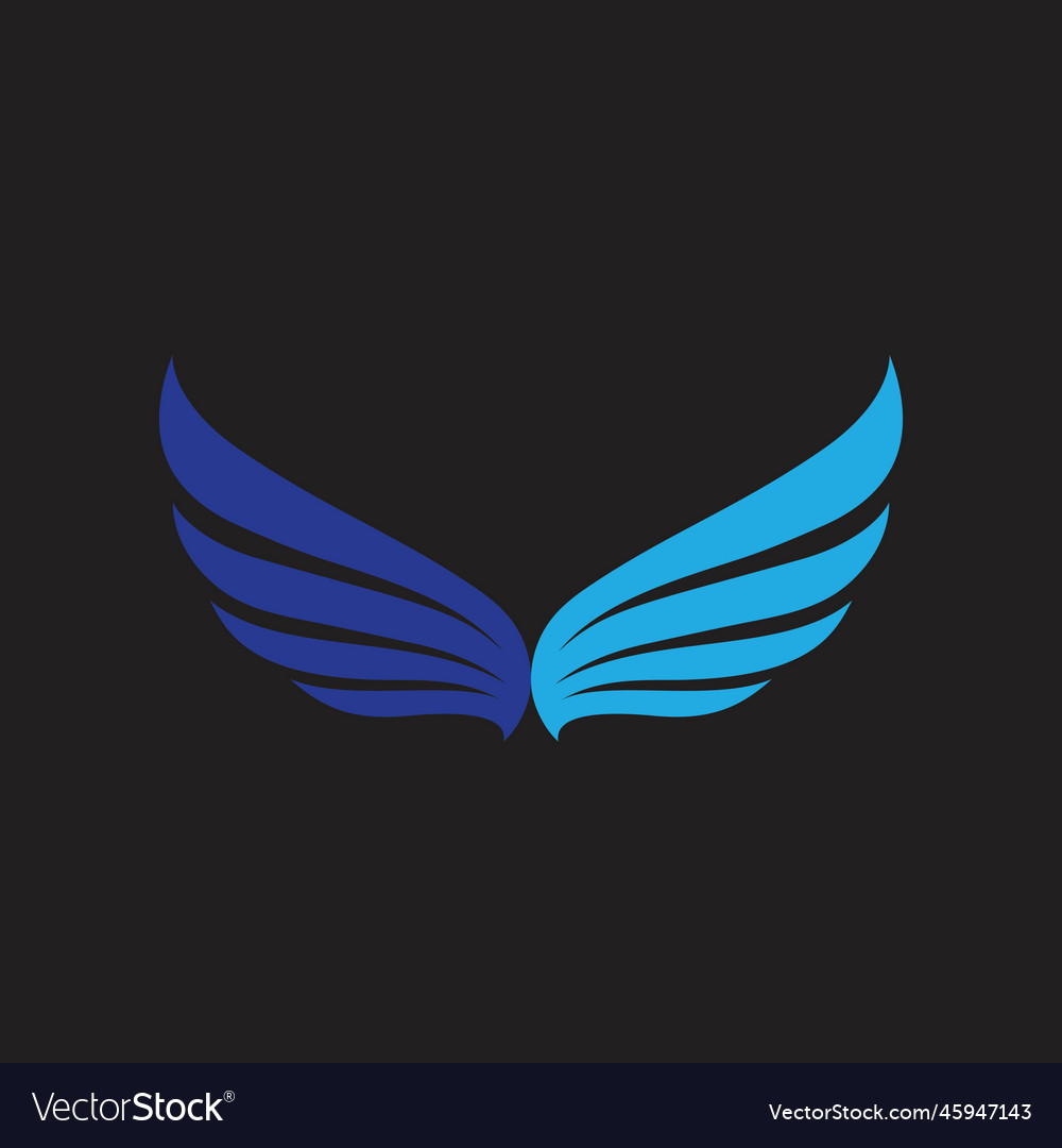 Wing bird logo template