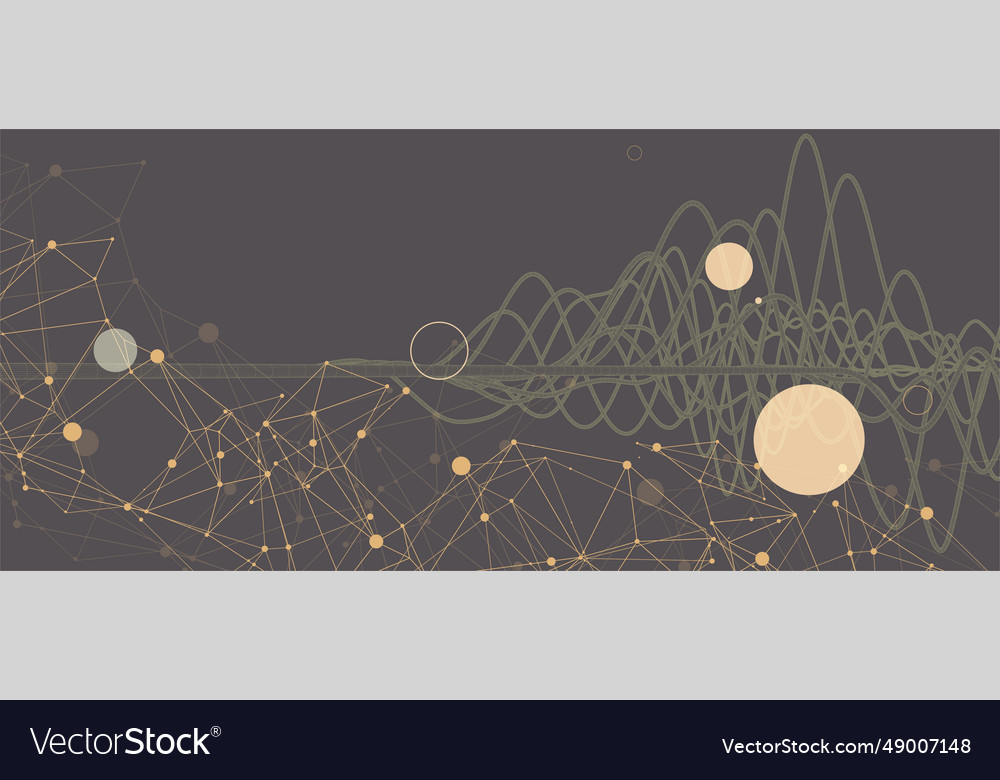 Abstract background with a wireframe dynamic Vector Image