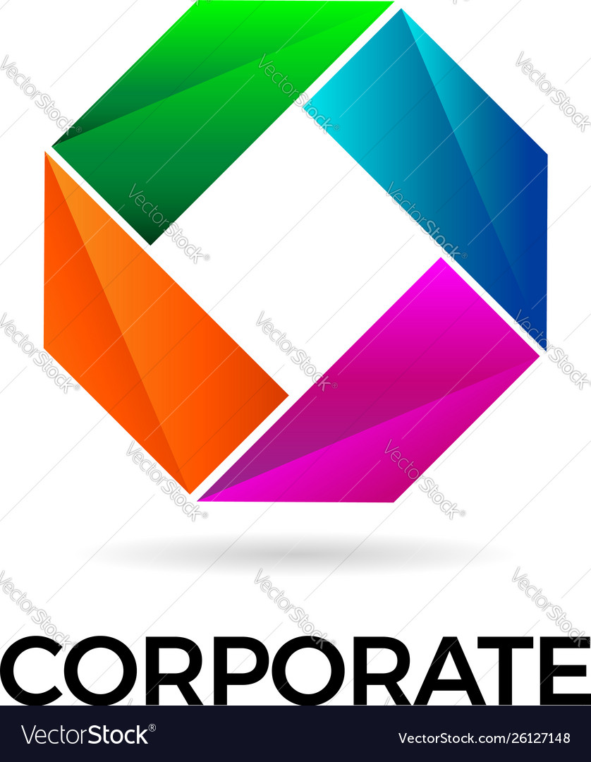 Abstract colorful shape logo sign symbol icon Vector Image