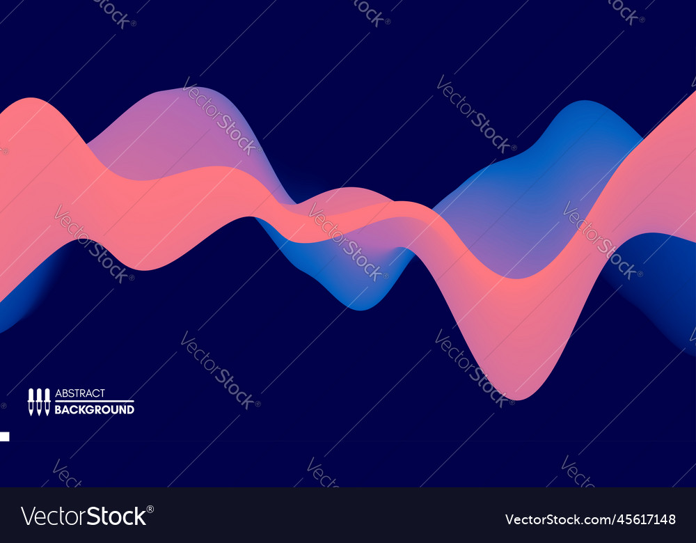 Abstract wavy background with modern gradient