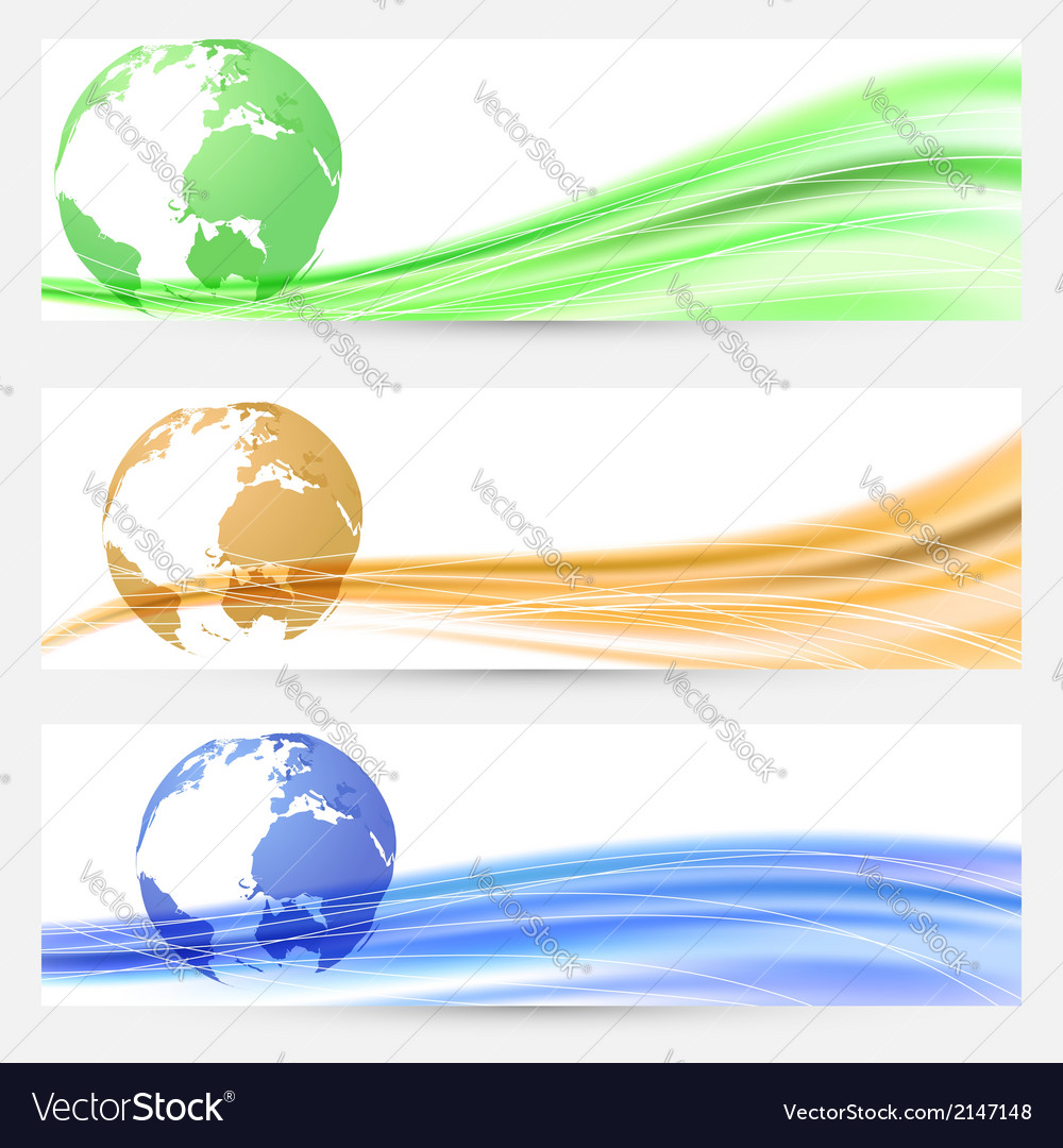 Abstract world map colorful cards collection