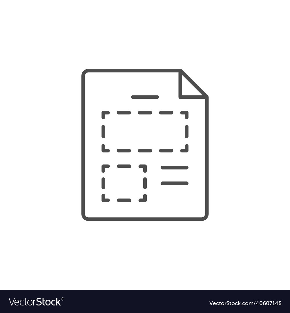 Document template line outline icon